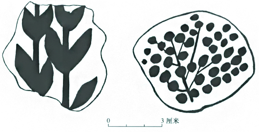 秦都咸阳三号宫殿壁画(竹叶草、花椒子图).jpg